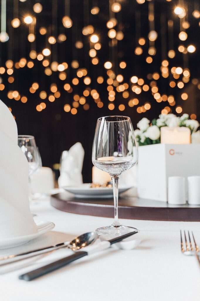 Table setting for an event